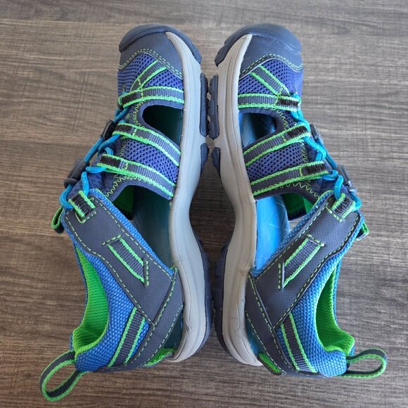 Teva Manatee Water Sandals Blue Size Kid's 1 Bungee Lace Closed Toe Outdoor Hike - Picture 6 of 9